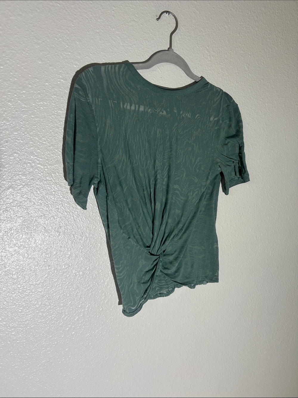 Lululemon Athletica Crescent Tee *Veil Tidewater Teal Size 6 - Picture 4 of 8